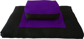 ヨガ フィットネス D&D Futon Furniture Zabuton Zafu Set, Yoga, Meditation Seat Cushions, Kneeling, Sitting, Supporting Exercise Pratice Zabuton & Zafu Cushions. (Purple)ヨガ フィットネス