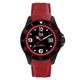 腕時計 アイスウォッチ メンズ かわいい ICE-Watch - ICE Steel Black red - Men's Wristwatch with Silicon Strap - 015782 (Large)腕時計 アイスウォッチ メンズ かわいい