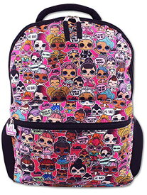 エルオーエルサプライズ 人形 ドール L.O.L. Surprise! Dolls Girls 16" School Backpack (One Size, Black/Pink)エルオーエルサプライズ 人形 ドール