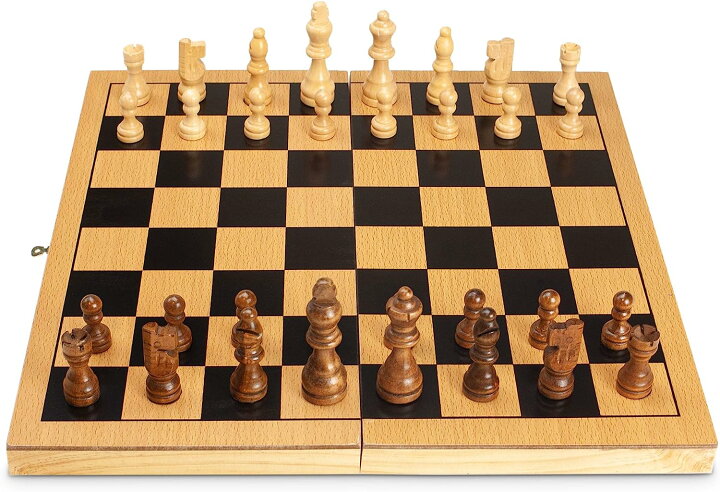 楽天市場】ボードゲーム 英語 アメリカ 海外ゲーム 【送料無料】STERLING Games 3 in 1 Chess Checkers  Backgammon Game Set with 15in Wooden Folding Board for Storageボードゲーム 英語  アメリカ 海外ゲーム : angelica