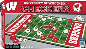 ボードゲーム 英語 アメリカ 海外ゲーム MasterPieces Family Game - NCAA Wisconsin Badgers Checkers - Officially Licensed Board Game for Kids & Adultsボードゲーム 英語 アメリカ 海外ゲーム