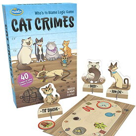 ボードゲーム 英語 アメリカ 海外ゲーム ThinkFun Cat Crimes Brain Game and Brainteaser, for Boys and Girls,1 player, Age 8 and Up - A Smart Game with a Fun Theme and Hilarious Artworkボードゲーム 英語 アメリカ 海外ゲーム