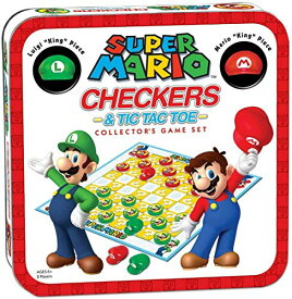 ボードゲーム 英語 アメリカ 海外ゲーム USAOPOLY Super Mario Checkers & Tic-Tac-Toe Collector's Game Set | Featuring Super Mario Bros - Mario & Luigi | Collectible Checkers and TicTacToe Perfect for Mario Fansボードゲーム 英語 アメリカ 海外ゲーム