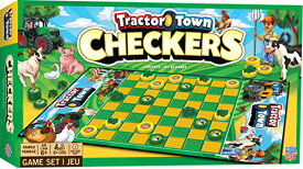 ボードゲーム 英語 アメリカ 海外ゲーム MasterPieces Officially Licensed Tractor Town Checkers Board Game for Families and Kids Ages 6 and Upボードゲーム 英語 アメリカ 海外ゲーム