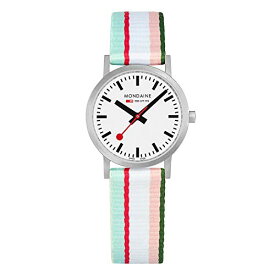 腕時計 モンディーン 北欧 スイス レディース Mondaine Classic Multicolour Textile Strap White Dial Quartz Men's Watch A658.30323.16SBS 30mm腕時計 モンディーン 北欧 スイス レディース