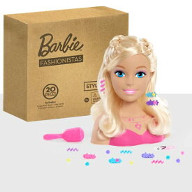 バービー バービー人形 Barbie Fashionistas 8-Inch Styling Head, Blonde, 20 Pieces Include Styling Accessories, Hair Styling for Kids, Kids Toys for Ages 3 Up by Just Playバービー バービー人形