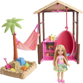 バービー Barbie チェルシーの人形 ティキハットプレイセット ハンモック スイングチェア 砂遊び