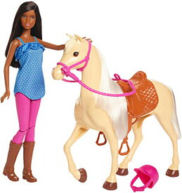 バービー バービー人形 Barbie Doll, Brunette, and Horse, Gift for 3 to 7 Year Oldsバービー バービー人形