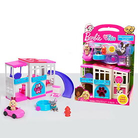 バービー バービー人形 Barbie Pet Dreamhouse 2-Sided Playset, 10-pieces Include Pets and Accessories, 1-inch Pets, Kids Toys for Ages 3 Up by Just Playバービー バービー人形