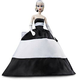 バービー バービー人形 Barbie Collector BFMC Doll, 11.5-inch, Wearing Black and White Ball Gown, with Platinum Hair and Vintage Face Sculpt, Includes Doll Stand and Certificate of Authenticityバービー バービー人形
