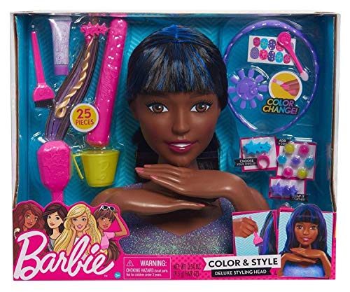 【おまけ付】 史上一番安い 無料ラッピングでプレゼントや贈り物にも 逆輸入並行輸入送料込 バービー バービー人形 送料無料 Barbie Color and Style Deluxe Styling Head Black Blue Hairバービー bryan.littleslunches.com bryan.littleslunches.com