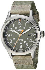 腕時計 タイメックス メンズ Timex Men's Expedition Scout 40mm Watch ? Gray Case Green Dial with Green Fabric Strap腕時計 タイメックス メンズ