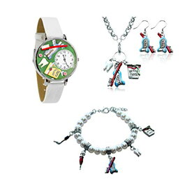腕時計 気まぐれなかわいい プレゼント クリスマス ユニセックス Whimisical Gifts Dental Watch & Jewelry Set (4 Pieces, Silver)腕時計 気まぐれなかわいい プレゼント クリスマス ユニセックス