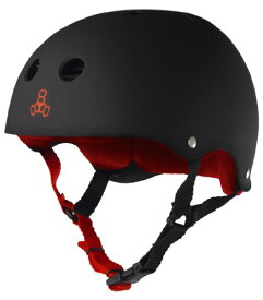 ヘルメット スケボー スケートボード 海外モデル 直輸入 1313 Triple Eight Sweatsaver Liner Skateboarding Helmet, Black Rubber w/ Red, Largeヘルメット スケボー スケートボード 海外モデル 直輸入 1313