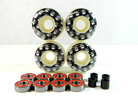 ベアリング スケボー スケートボード 海外モデル 直輸入 Graphic 52mm Pro Skateboard Wheels + ABEC 7 Bearings (Skulls White)ベアリング スケボー スケートボード 海外モデル 直輸入