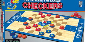 ボードゲーム 英語 アメリカ 海外ゲーム MasterPieces Family Game - NCAA Kansas Jayhawks Checkers - Officially Licensed Board Game for Kids & Adultsボードゲーム 英語 アメリカ 海外ゲーム