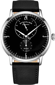 腕時計 ストゥーリングオリジナル メンズ St?hrling Original Black Men Watch Horween Black Leather Watch Band - Minimalist Analog Dress Watch - Wrist Watch for Men with Domed Crystal - Mens Watches - 24 Hour Subdi腕時計 ストゥーリングオリジナル メンズ