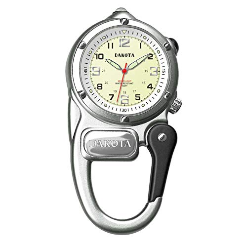 腕時計 ダコタ カラビナウォッチ クリップ時計 【送料無料】Dakota Silver Mini Clip Microlight Watch腕時計 ダコタ カラビナウォッチ クリップ時計
