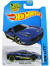 ホットウィール Hot Wheels フェラーリ 458 イタリア HWシティ 35/250 ブルー Ferrari ビークル ミニカー