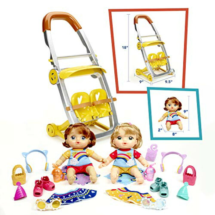 楽天市場 ベビーアライブ 赤ちゃん おままごと ベビー人形 送料無料 Baby Alive Littles Shop N Stroll Twins Blonde Hair Doll Red Hair Doll Stroller 18 Accessories Toy For Kids 3 Years Old Upベビーアライブ 赤ちゃん おままごと ベビー人形