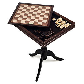 ボードゲーム 英語 アメリカ 海外ゲーム Hey! Play! Deluxe Chess & Backgammon Table by Trademark Games, Brown/White/Tan, 27x18.125x18.125ボードゲーム 英語 アメリカ 海外ゲーム