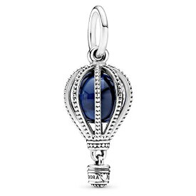 パンドラ ブレスレット チャーム アクセサリー ブランド PANDORA Blue Hot Air Balloon Travel Charm - Compatible Moments Bracelets - Jewelry for Women - Gift for Women in Your Life - Made with Sterling パンドラ ブレスレット チャーム アクセサリー ブランド