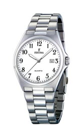 腕時計 フェスティナ フェスティーナ スイス メンズ F16374/1 FESTINA Men's Analogue Quartz Watch with Stainless Steel Strap F16374/1, White/Silver, Bracelet腕時計 フェスティナ フェスティーナ スイス メンズ F16374/1