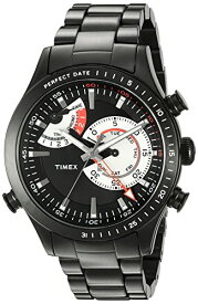 腕時計 タイメックス メンズ TW2P72800 Timex Men's TW2P72800 Intelligent Quartz Chrono Timer Black Stainless Steel Bracelet Watch腕時計 タイメックス メンズ TW2P72800