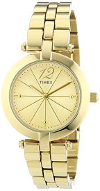 腕時計 タイメックス レディース T2P548 Timex Women's Quartz Watch with Gold Dial Analogue Display and Gold Stainless Steel Bracelet T2P548腕時計 タイメックス レディース T2P548
