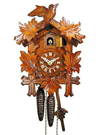 カッコー時計 インテリア 壁掛け時計 海外モデル アメリカ Original German cuckoo-clock (certified), mechanical 1-day movement with 1 bird and 5 leaves, coo-coo clocks from the Black-Forest, Germany カッコー時計 インテリア 壁掛け時計 海外モデル アメリカ