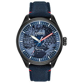 腕時計 シチズン 逆輸入 海外モデル 海外限定 Citizen Eco-Drive Marvel Heroes Grey IP Stainless Steel Watch, Navy Cordura Strap, Comic Book Art, 3-Hand, 43mm (Model: AW2037-04W)腕時計 シチズン 逆輸入 海外モデル 海外限定