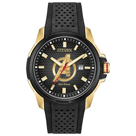 腕時計 シチズン 逆輸入 海外モデル 海外限定 Citizen Men's Eco-Drive Marvel Avengers Watch, Gold Tone with Black Silicone Strap, 3-Hand Date, 44mm (Model: AW1155-03W)腕時計 シチズン 逆輸入 海外モデル 海外限定
