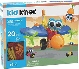 ケネックス 知育玩具 パズル ブロック K'NEX Kid Wings & Wheels Building Set - 65 Pieces - Ages 3+ - Preschool Educational Toyケネックス 知育玩具 パズル ブロック