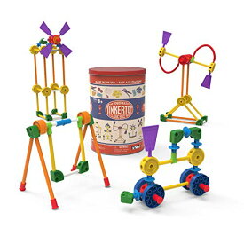 ケネックス 知育玩具 パズル ブロック TINKERTOY - Retro Building Tin - 100 Parts - Collectible, Nostalgic Wooden Construction Toy, Great for Kids, Toddlers, Boys, Girls, Ages 3+ケネックス 知育玩具 パズル ブロック