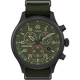腕時計 タイメックス メンズ Timex TW2T72800 Men's Expedition Field Chronograph Green Fabric Band Green Dial Watch腕時計 タイメックス メンズ