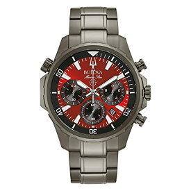 腕時計 ブローバ メンズ Bulova Men's Marine Star Series B Gray Ion Plated Stainless Steel 6-Hand Chronograph Quartz Watch, Red Dial Style: 98B350腕時計 ブローバ メンズ