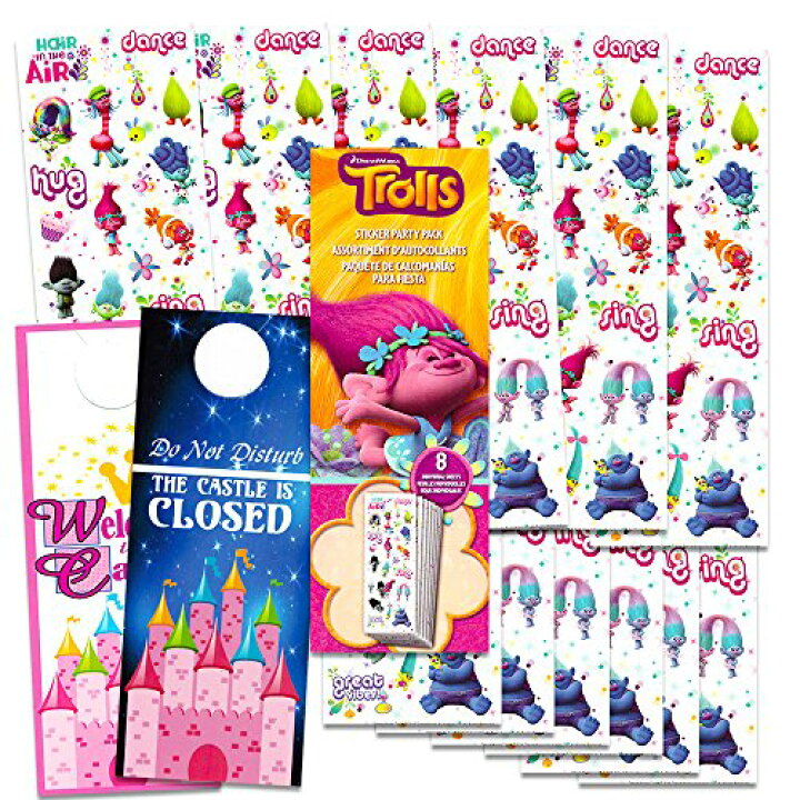 楽天市場 トロールズ アメリカ直輸入 アニメ 映画 ドリームワークス 送料無料 Trolls Party Supplies Dreamworks Trolls Stickers Party Favors Set Of 2 Sticker Packs 16 Sheets Over 380 Trolls Stickerトロールズ アメリカ直輸入 アニメ 映画 ドリーム