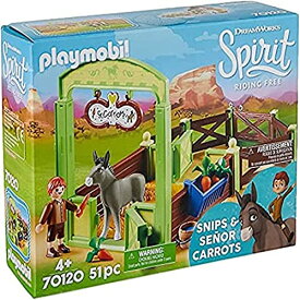 プレイモービル ブロック 組み立て 知育玩具 ドイツ Playmobil DreamWorks Spirit Snips & Se?or Carrots with Horse Stallプレイモービル ブロック 組み立て 知育玩具 ドイツ