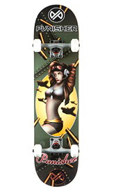 スタンダードスケートボード スケボー 海外モデル 直輸入 Punisher Skateboards Bomber Girl Complete Skateboard with Concave Deck, Brown, One Sizeスタンダードスケートボード スケボー 海外モデル 直輸入