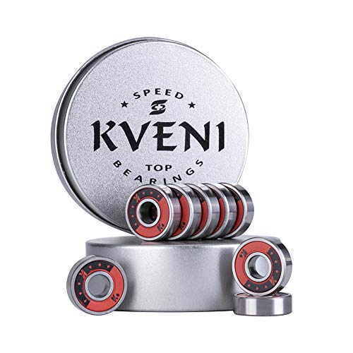ベアリング スケボー スケートボード 海外モデル 直輸入 【送料無料】KVENI Ceramic Skateboard Bearings,  Premium 608rs Ball Bearing - Pro Longboard Bearings for Quad Skate, Inline  