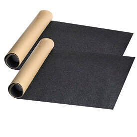 デッキテープ グリップテープ スケボー スケートボード 海外モデル ZUEXT 9" x 33" Black Skateboard Grip Tape Sheets 2 Pack, Bubble Free Waterproof Scooter Griptape,Longboard Griptape, Anti Slデッキテープ グリップテープ スケボー スケートボード 海外モデル