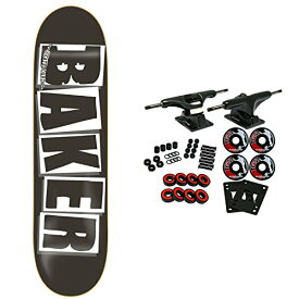 スタンダードスケートボード スケボー 海外モデル 直輸入 Baker Skateboard Complete Logo Black/White 8.475" OG Shapeスタンダードスケートボード スケボー 海外モデル 直輸入