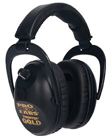 イヤーマフ シューティング ハンティング サバイバルゲーム サバゲー Pro Ears - Predator Gold - Hearing Protection and Amplfication - NRR 26 - Contoured Ear Muffs - Blackイヤーマフ シューティング ハンティング サバイバルゲーム サバゲー