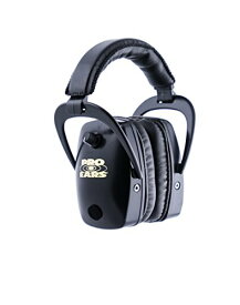 イヤーマフ シューティング ハンティング サバイバルゲーム サバゲー Pro Ears - Pro Slim Gold - Electronic Hearing Protection and Amplification - NRR 28 - Ear Muffs - Blackイヤーマフ シューティング ハンティング サバイバルゲーム サバゲー