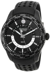 腕時計 モバード メンズ Movado Men's 2600117 Series 800 Analog Swiss Quartz Black Calfskin Leather Watch腕時計 モバード メンズ
