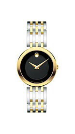 腕時計 モバード レディース Movado Women's Esperanza 2-Tone Watch with Concave Dot Museum Dial, Silver/Gold/Black (Model 607053)腕時計 モバード レディース