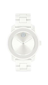 腕時計 モバード レディース Movado Women's Bold Ceramic Watch with a Crystal-Set Dot, White (Model: 3600534)腕時計 モバード レディース