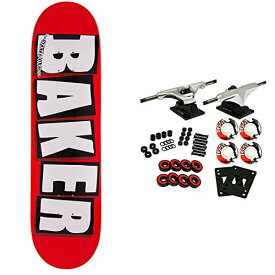 スタンダードスケートボード スケボー 海外モデル 直輸入 BAKER Skateboard Complete Logo White 7.56"スタンダードスケートボード スケボー 海外モデル 直輸入