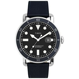 腕時計 タイメックス メンズ Timex Men's TW2U01900 Port 42mm Blue/Black Leather Strap Watch腕時計 タイメックス メンズ