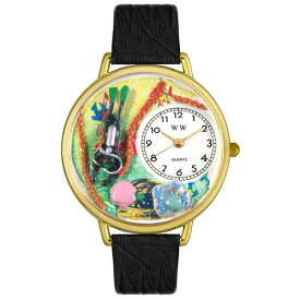 腕時計 気まぐれなかわいい プレゼント クリスマス ユニセックス Whimsiocal Gifts Scuba Diving 3D Watch | Silver Finish Large | Unique Fun Novelty | Handmade in USA | Black Leather Watch Band腕時計 気まぐれなかわいい プレゼント クリスマス ユニセックス